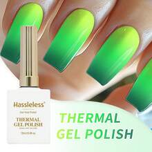 Hassleless 1Pc 15ML Shimmer Thermal Nail Gel Polish Semi Permanent Nail Art Soaking UV LED Nail Salon DIY Nail Salon Gel For Spring And Summer Gift For Women - WB12 - 查看 3