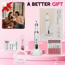 升级版无线电动美甲钻，配备12个钻头，便携式电动修甲美足工具，电动指甲抛光器，500mAh - 彩色 - 查看 11