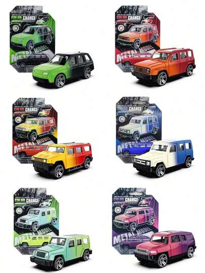 1:60 比例变色玩具车，冷热水浸泡后可反复变色，男孩玩具车，生日及节日礼物，汽车模型玩具。完美收藏品，迷你变色玩具跑车，完美的生日礼物、节日礼物、万圣节礼物、圣诞节礼物、礼品玩具