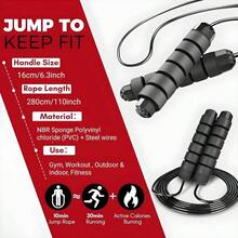 Jump Rope - - Rapid Speed With Ball Bearings - Jump Rope Men, Women, And Adults U2013 Home Exercise And Slim Body Adjustable Speed Jump Ropes Fitness At Home Gym Workout - Initial - View 4