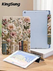 Kingsung Embroidered Style Flat Pattern Tablet Protective Case,Compatible With 9.7/10.2/10.5/10.9/12.9/Pro 11, 10th Gen,Compatible With Samsung Galaxy Tab S6 Lite 10.4 Inch,Compatible With Kindle Paperwhite 12th Gen 2024,Kindle (11th Generation) 2022 Release,Kobo Clara Colour,Soft Anti-Fall Protection,Smart Stand/Automatic Wake Up/Sleep - Multicolor - View 4