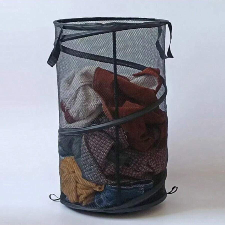 Giỏ đựng quần áo bẩn cỡ lớn không nắp, có thể gấp gọn, thùng chứa tiện dụng, giỏ đựng quần áo cầm tay bằng lưới thoáng khí cho nhà cửa, ký túc xá và căn hộ, giỏ đựng đồ giặt di động đa năng dễ dàng chất, gấp và mang theo, thiết kế lưới thoáng khí giúp quần áo nhanh khô, thơm tho, trọng lượng nhẹ nhưng chắc chắn, giỏ đựng đồ giặt mở phía trên giúp phòng ốc gọn gàng và công việc nhà hàng ngày thuận tiện hơn. - Nhiều màu - Xem 1