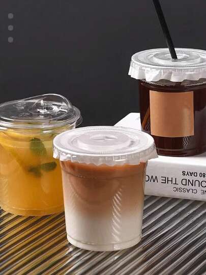 4/8pcs Clear Cup With Lid And Straw, Reusable Pet Cup - 16oz, Milk Tea Cup, Couple'S Glasses, Suitable For Coffee, Milk Tea, Milk, Juice, Ice Cream, Beverages,Cold Drinks, Spirits, Baijiu, Red Wine, Vodka. For Party, Holiday, Weddings, Gatherings, Cocktail Parties, Valentine'S Day, Ramadan, Takeaway, 500ml