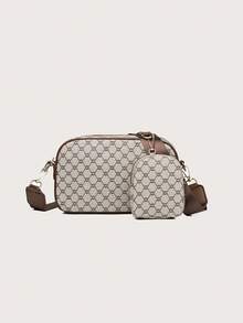 Bolso de cámara vintage de alta gama de moda retro y elegante para mujer - Gris - Ver 4