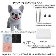 1Set Animal Crochet Kit For Beginners, Beginner Crochet Kit For Adults With Step-By-Step Text Tutorials, Dog DIY Knitting Kit, Cute Funny Home Decorative Ornaments, Birthday Valentine's Day Easter And Christmas Gifts - White French Bulldog - View 15