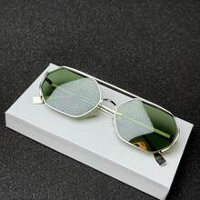 时尚新款金属多边形眼镜，适合户外旅行 - 彩色 - 查看 2