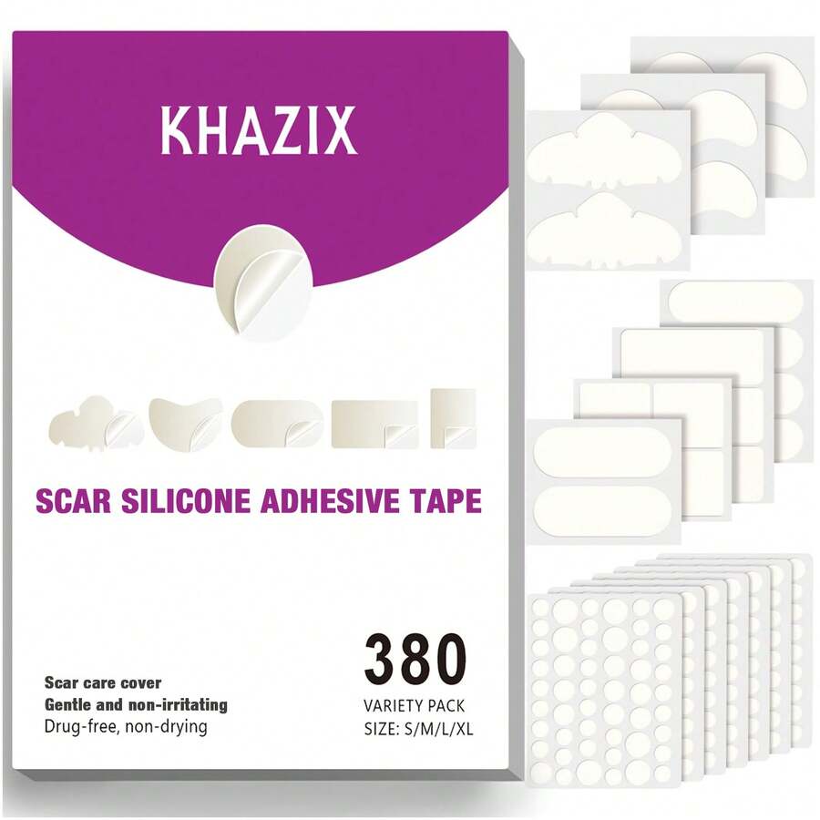 380多种疤痕硅胶贴片，舒适透气材质，无香精，温和不刺激，不含酒精 - 彩色 - 查看 1