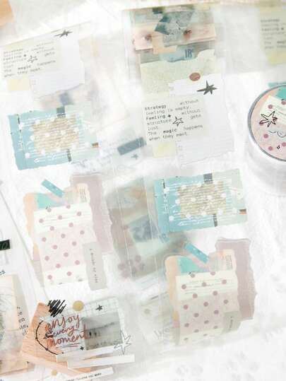 1 Roll Vintage Aesthetic Die-Cut Decorative Stickers, "Freedom Is The Wild" Series, Suitable For Gifts, Office, Home, Marking, Labeling, Classroom, Toys, Student Journals, Creative Retro Scrapbooking DIY Decorative Stickers