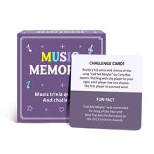 1PC Music Quiz Card Game, Tabletop Game, Fun Song Guessing Challenge, Perfect For Family Gatherings / Friend Parties / Travel, Valentine's Day / Halloween / Independence Day / Christmas Gift - Purple - View 7