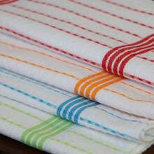 4pcs/Set Minimalist Plaid Woven Striped Dishcloths, Household Stain Removal Rags, Kitchen Absorbent Cleaning Cloth Set - Multicolor - View 7