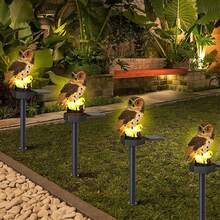 Solar Powered Eagle Stake Light, Resin Owl Stake Light, Garden Lights, Outdoor Patio Lights, Lawn Lights, Landscape Lights - Floor Lamp - View 9