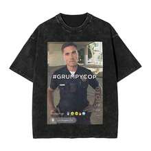 The Rookie Grumpy Cop T Shirts Men Cotton Vintage T-Shirts Round Collar Tee Shirt Short Sleeve Clothing Gift Idea - màu đen - Xem 1