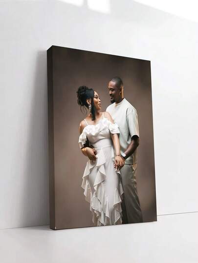 1pc Customized Canvas Wall Art, Personalized Frameless Poster, Cozy Indoor Framed Canvas Painting, Suitable For Easter Decoration, Wedding Memento, Mother's Day, Father's Day Gift, Personalized Commemorative Gift, Applicable For Easter, Wedding, Mother's Day, Father's Day, Valentine's Day, Room Decor, Customizable Item, Bedroom Decor, Custom Gift, Picture, Photo, Framed Wall Art, Best Friend Gift, Family Gift, Birthday Gift, Gift For Boyfriend, Girlfriend, Family, Lover, Friend,Home Decor Living Room