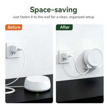 shinar Kit de montaje en pared de metal compatible con TP Link Deco BE23/BE25/BE3600/BE5000 Mesh WiFi 7 System Soporte de ahorro de espacio color blanco paquete de 3 - como en la foto - Ver 6