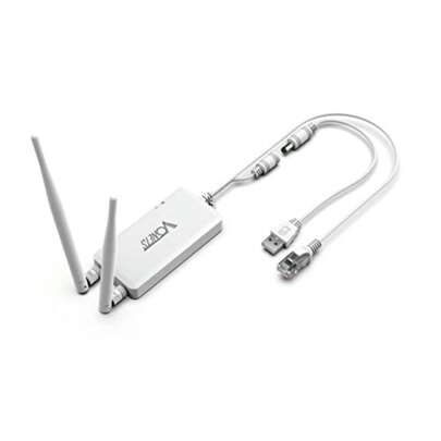 Vonets VAP11S Mini Puente WiFi/Repetidor Inalámbrico/Router WiFi 2.4GHz Industrial con 2 Puertos Ethernet RJ45 y 2 Antenas Externas Gran Socio para Balanza Electrónica PLC DVR