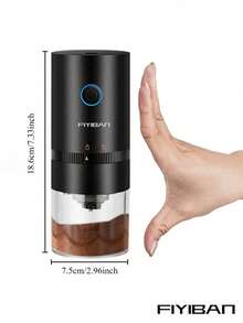 1pc USB Rechargeable Electric Coffee Grinder, Compact Portable Coffee Grinder With Professional Ceramic Grinding Core And Adjustable Grind Settings, Suitable For Home, Office, Travel, School And More - HB-985 - View 4