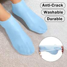 2 Pairs Of Convenient Women's Moisturizing And Anti Cracking Foot Socks, Upgraded Silicone Foot Care Socks, With Anti Slip Particle Design At The Bottom, Providing All-Weather Moisturizing And Foot Protection, Easy To Clean, Suitable For Dry And Cracked Heels, Silicone Moisturizing Socks - 均碼 - 查看 3