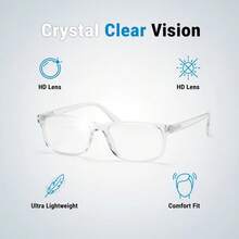 (4-Pack Mixed Styles)  Ultra-Lightweight Women's Reading Glasses Features Stylish, Colored Frames And Clear Lenses. Its Fashionable Design And Clear Vision (Prescription +1.0 To +4.0) Meet The Needs Of Different Degrees Of Presbyopia, Adding A Touch Of Color To Autumn And Winter Outfits. It Helps People With Presbyopia Read Clearly And See Objects Up Close. The Multiple-Pair Design Makes It Convenient For Use In Various Settings Such As Home And Office.US Stock - 彩色 - 查看 7
