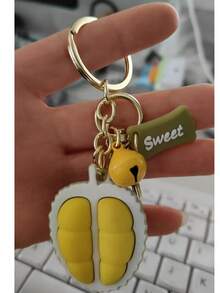 1pc Korean Cute Ins Style Avocado Keychain, Lemon Orange Fruit Couple Doll Pendant Gift - Multicolor - View 13