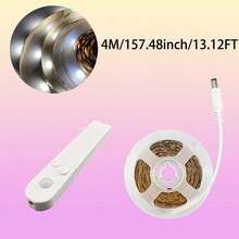 2835RGB 人体感应 LED 灯带，电池盒安装，电池或 USB 供电，暖白/冷白可选，柔和明亮的色彩，适用于楼梯、入口、衣柜、书房、卧室（不含电池） - CT-White light/Warm light - 查看 8