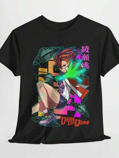 Camiseta unisex de la serie de anime Dandadan con el personaje Momo Ayase