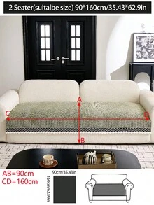1pc All-Season Luxury Chenille Sofa Cushion Cover, Modern Minimalist Fashion Dust-Proof Anti-Slip Sofa Seat Pad, Washable, Suitable For Bedroom, Office, Living Room Combination, L-Shaped And 1/2/3/4-Seat Sofa - Green - View 16
