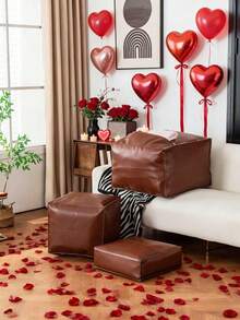 1pc Vintage Style Polyurethane Leather Storage Ottoman, Multifunctional Old Clothes Storage Bench, Foldable Clothes Storage Box, Wardrobe Storage Box, Living Room Footstool, Bedside Bench, Polyurethane Leather Waterproof Material, Dust-Proof And Moisture-Proof, Reusable, Suitable For Living Room Storage, Wardrobe Organization, Bedroom Decor, Home Decor, Household Storage, Home Furnishing - Multicolor - View 6