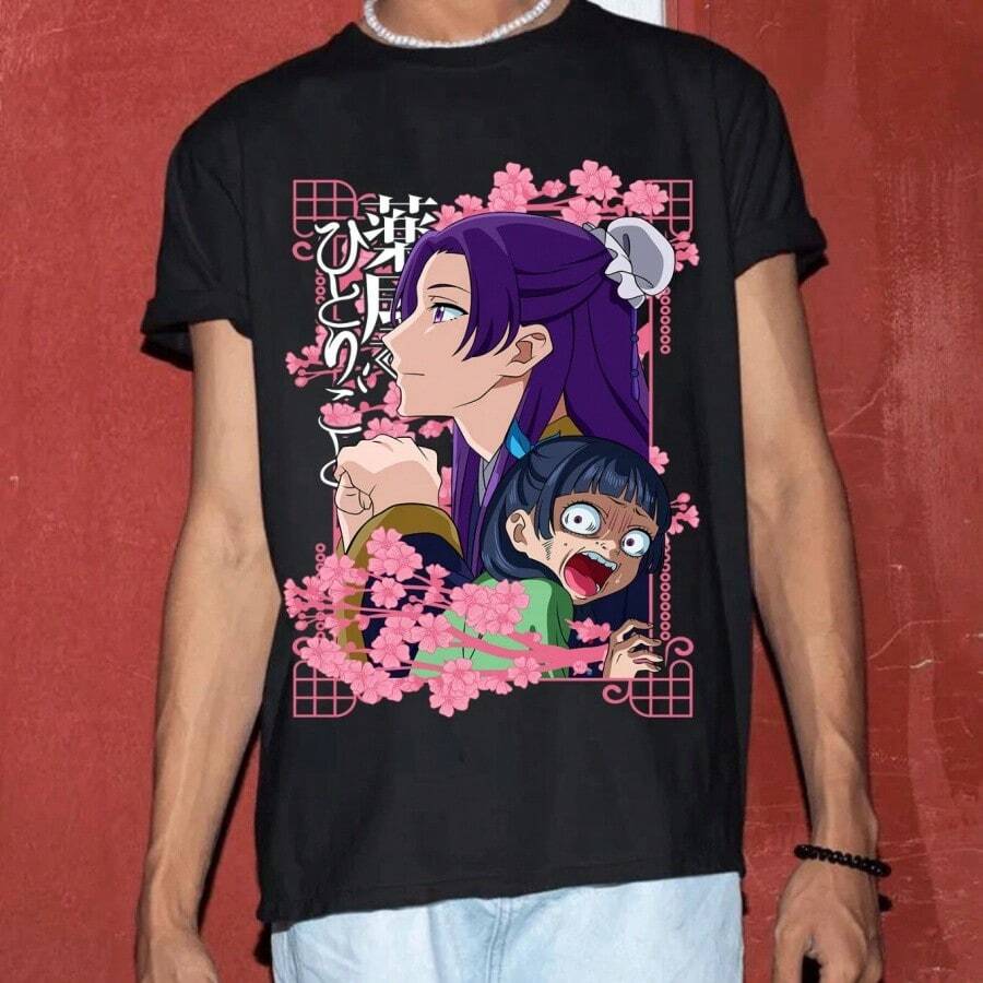 Apothecary Diaries T-Shirt Girl Anime Apothecary Diary Jinshi Shirt All Size - 黑色 - 查看 1