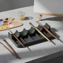 Giá đỡ cọ vẽ, giá đựng cọ nhiều ngăn dành cho cọ vẽ màu acrylic/màu nước, cũng có thể dùng làm giá đựng cọ trang điểm, giá trưng bày để bàn. - 3 khe cắm - Xem 6