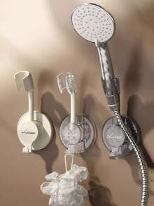 1PC Shower Head Holder Adjustable Self Adhesive Universal Shower Bracket Bathroom Punch-Free Multi Angle Rotation With Hook Bracket Shower Holder Adjustable Shower Head Holder Nozzle Handheld Holder Punch-Free Multi Angle Rotation Shower Bracket - Multicolor - View 2