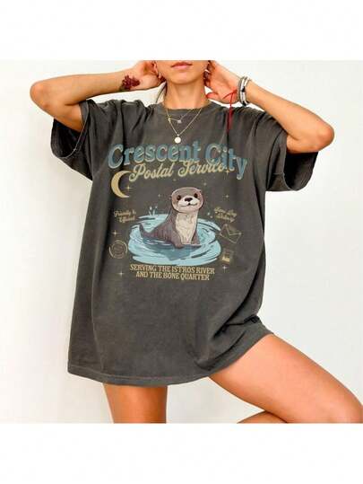 Crescent City Shirt Postal Service Crescent City unisex Classic Fit Crew Neck Short Sleeve Cotton T-shirt for Men For Women