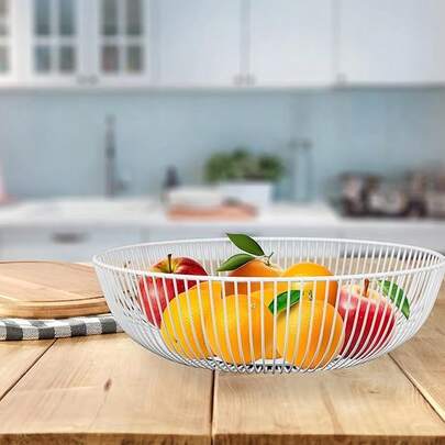Cesta de fruta de metal de 24cm, la solución perfecta para organizar tu cocina