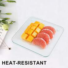 Thớt vuông bằng kính cường lực, chống trượt, dùng để thái trái cây, rau củ và thực phẩm đã nấu chín. - trong suốt - Xem 5