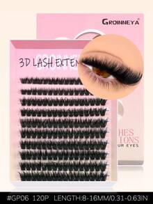 160/180/190/200pcs C Curl Individual Eyelashes DIY Eyelash Extensions Lash Clusters Mix Natural Long False Eyelash Extenstions Curly Lash Makeup - Black - View 8