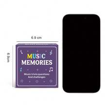 1PC Music Quiz Card Game, Tabletop Game, Fun Song Guessing Challenge, Perfect For Family Gatherings / Friend Parties / Travel, Valentine's Day / Halloween / Independence Day / Christmas Gift - Purple - View 4