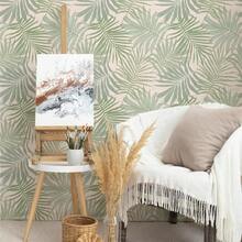 BVL 1卷0.24毫米绿色叶子图案乙烯基壁纸，可撕贴可移除自粘墙纸，自粘墙纸，装饰墙贴，家居装饰及配件，客厅装饰及配件，厨房壁纸 - 葉影 - 查看 12