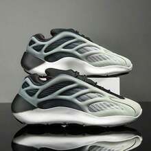 Men Putian Luminous Casual Sports Men's Shoes Height Increasing Dad Shoes Sneakers - Trắng và Đen - Xem 5