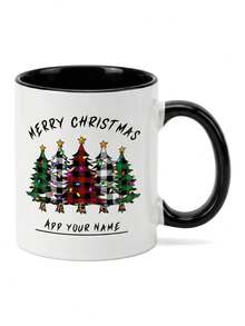 Custom 1PC Christmas Mug 11oz Personalized Name Coffee Cup Novelty Custom Xmas Gift - Green - View 1