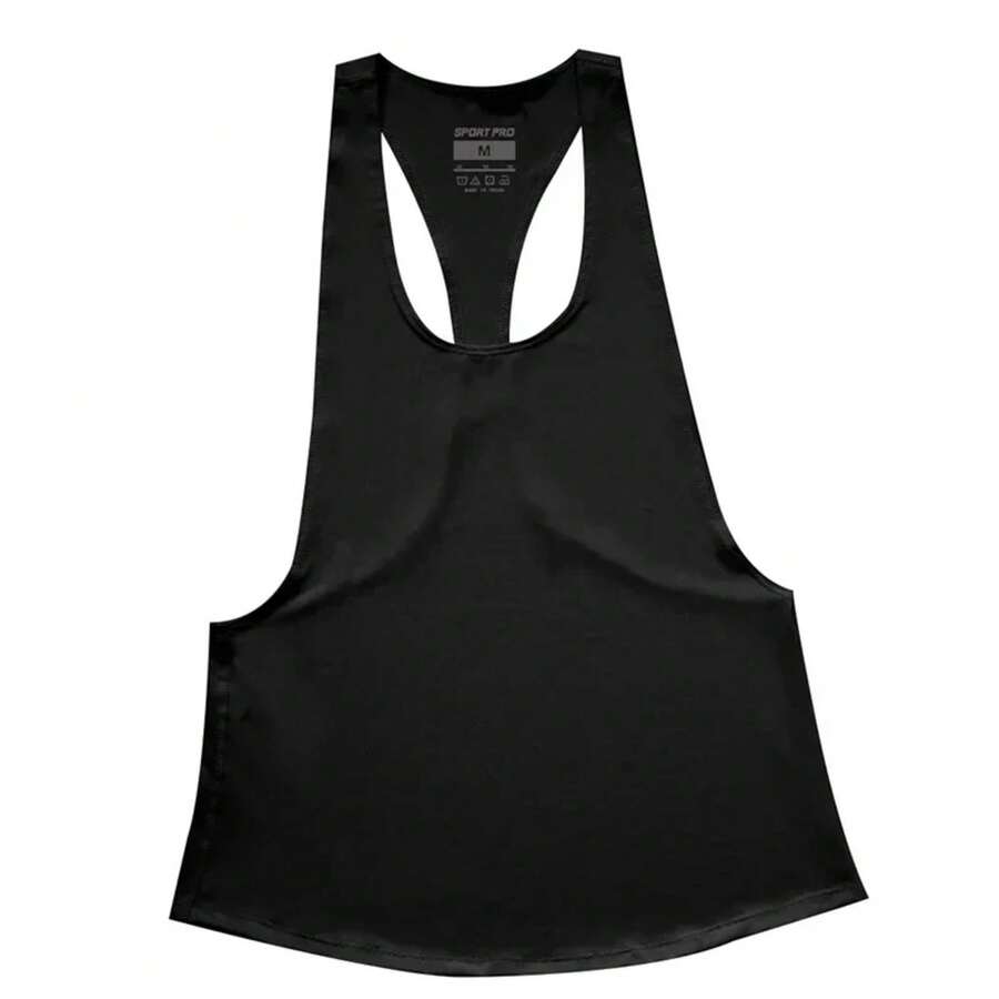 Camiseta deportiva sin mangas para mujer, Top deportivo para Fitness, camiseta en forma de T de secado rápido, Top ajustado sin mangas para correr, abrigo - Negro - Ver 1