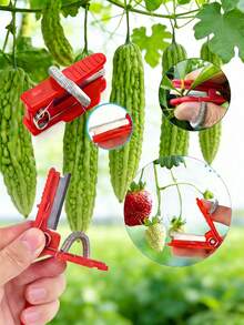 2pcs/1pc Multi-Functional Gardening Thumb Pruner, Sharp Blades, Trimming And Harvesting Tool, Fruit Cutting Knife, Finger Protection Ring, Collector, Ergonomic Handle, Non-Slip Grip, Durable Structure, Portable Finger Knife, Suitable For Tea Leaves, Herbs, Roses, Succulents - A - View 1