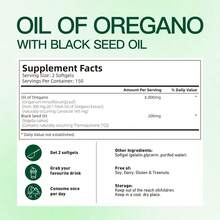 VivoNu Oil Of Oregano With Black Seed Oil, Balanced Oil Of Oregano Capsules, 300 Count Organic OreganoOil Softgels,Carvacrol,Thymoquinone, Non-GMO - 300個裝 - 查看 6