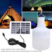 Portable Solar LED Bulb Lamp, Versatile Solar And Electric Charging Spotlight For Outdoor Use, Suitable Lighting - Blanco - View 10