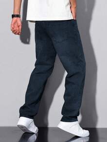 Shendy Vendy Men's Slim Pants, Fashion Stretch Skinny Denim Pants, Classic Men's Jeans With Pocket - 寶藍色 - 查看 2