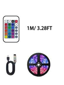 3-65FT Long Smart LED Strip Lights, USB Interface, LED Lights With APP And Remote Control , Night Light Can Be Timed And Brightness Adjusted,Smart 5V 24-Key Remote Control, RGB Color-Changing Strips Suitable For Bedrooms, Living Rooms, Home Decor, Room Parties, Room Decoration,Ambient Lighting In Bedrooms, Living Rooms, Game Rooms, Etc., And Happy Halloween Christmas Decorations - Colored Light - View 16