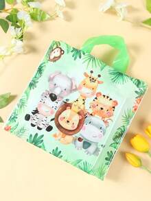 25/50 túi quà tặng họa tiết động vật, túi tote nhựa hoạt hình với hình voi, sư tử, khỉ, hươu cao cổ, ngựa vằn và các loài động vật dễ thương khác, thích hợp cho tiệc chủ đề động vật rừng, trang trí tiệc mừng em bé chào đời, đồ dùng tiệc sinh nhật lần thứ nhất, quà tặng tiệc mừng em bé chào đời cho cả nam và nữ. - động vật - Xem 3