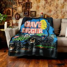 1 PIEZA Manta de camión monstruo de Monster Jam 3D, regalo original para aficionados a los deportes de motor, decoración temática para el hombre cueva, acento para fiesta retro de ciencia ficción y recuerdo del día de carrera, manta suave para el hogar, dormitorio, cama, sofá, picnic, viaje, oficina - multicolor 28 - Ver 3