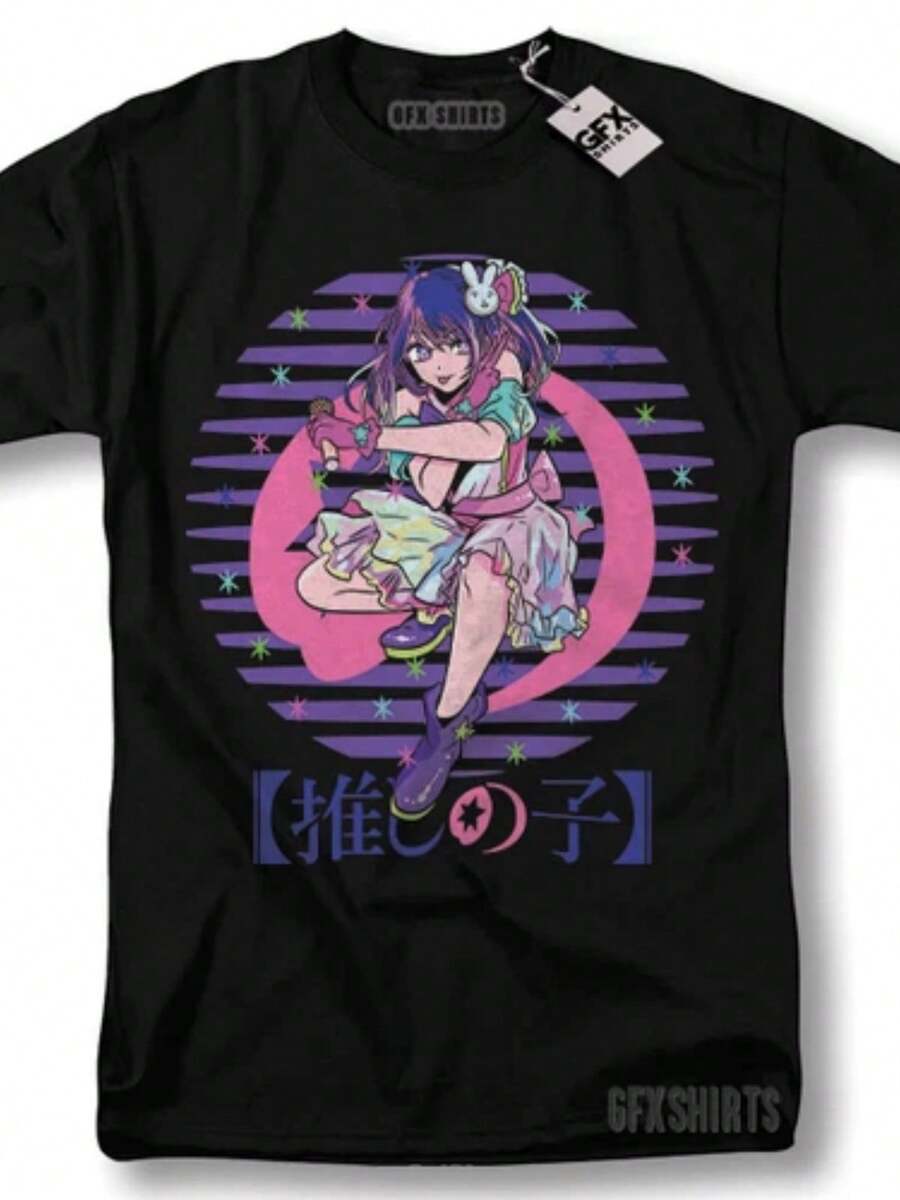Oshi No Ko Ai Hoshino Shirt  Call Of The Night Anime Manga Graphic T-Shirt-3 - màu đen - Xem 1