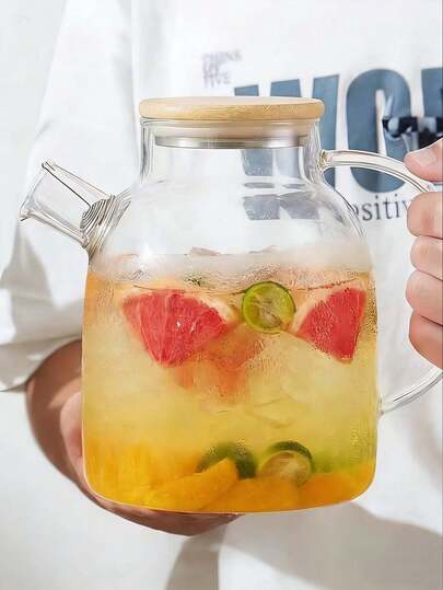 1L/1.8L Transparent Glass Flat Bottom Pot With Lid, Suitable For Cooking Instant Noodles, Includes A Small Saucepan For Stovetop Use