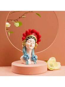 Beijing Opera Painted Lady DIY Handmade Fragrance Plaster Multifunctional Silicone Mold - White - View 3