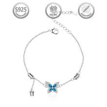 1件优雅甜美的925纯银镂空心形蝴蝶镶嵌立方氧化锆首饰，适合日常、派对、节日、约会、送礼等场合。 - 銀色 - 查看 3